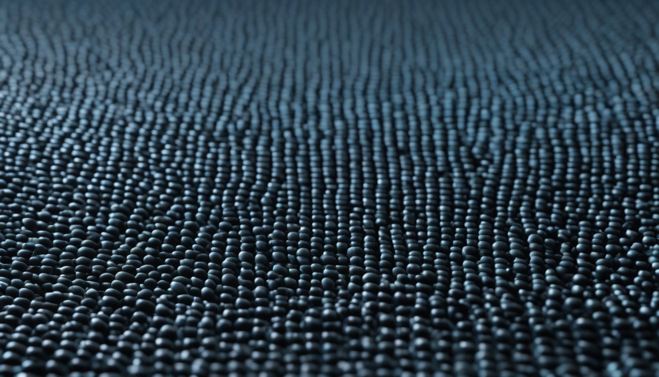 An abstract field of many thousands of small points receding into darkness.